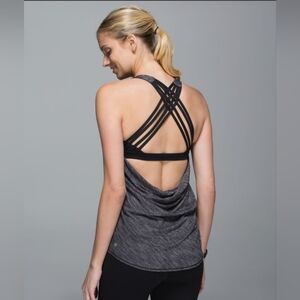 Lululemon Heathered Black Wild Tank Top - Size 10